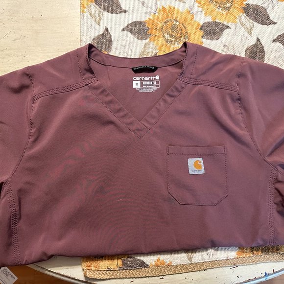 Medium Carhartt Amethyst Scrub Top & Scrub Pants - Picture 2 of 4
